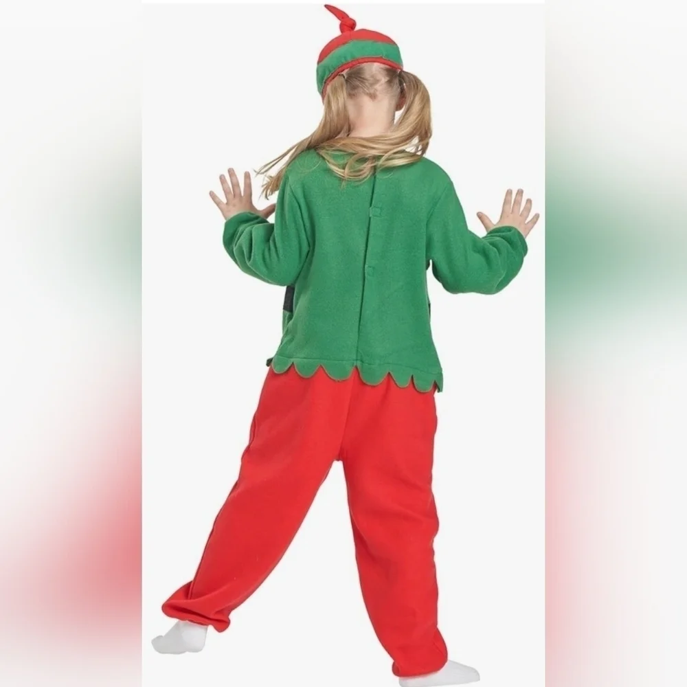 NIB Kids Unisex Festive Elf Costume Set - Green and Red